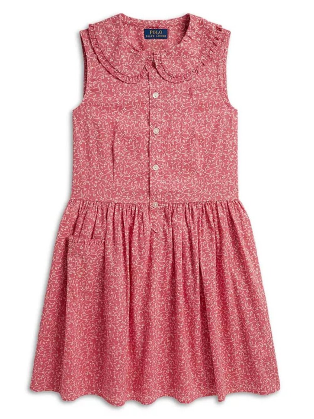 Polo Ralph Lauren Prolyn Floral Pink Floral Cotton Shirtdress New with Tags